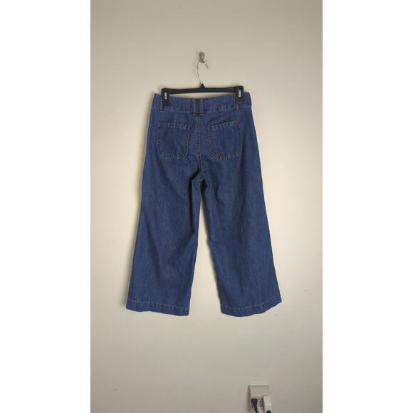 Vintage Inspired Wide Straight Leg Capri Jeans Women's Size 4 - Picture 7 of 9